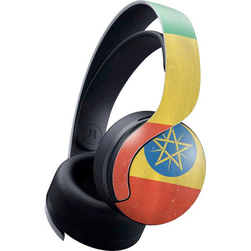 Ethiopia Flag Distressed PULSE 3D Wireless Headset for PS5 Skin